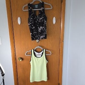 Grear Tek & Avia Brand Black and Green Tank Tops Both Medium.